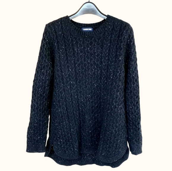 Lands' End Sweaters - Lands' End Cotton Wool Sweater Winter Fishermen's Chunky Size 14-16